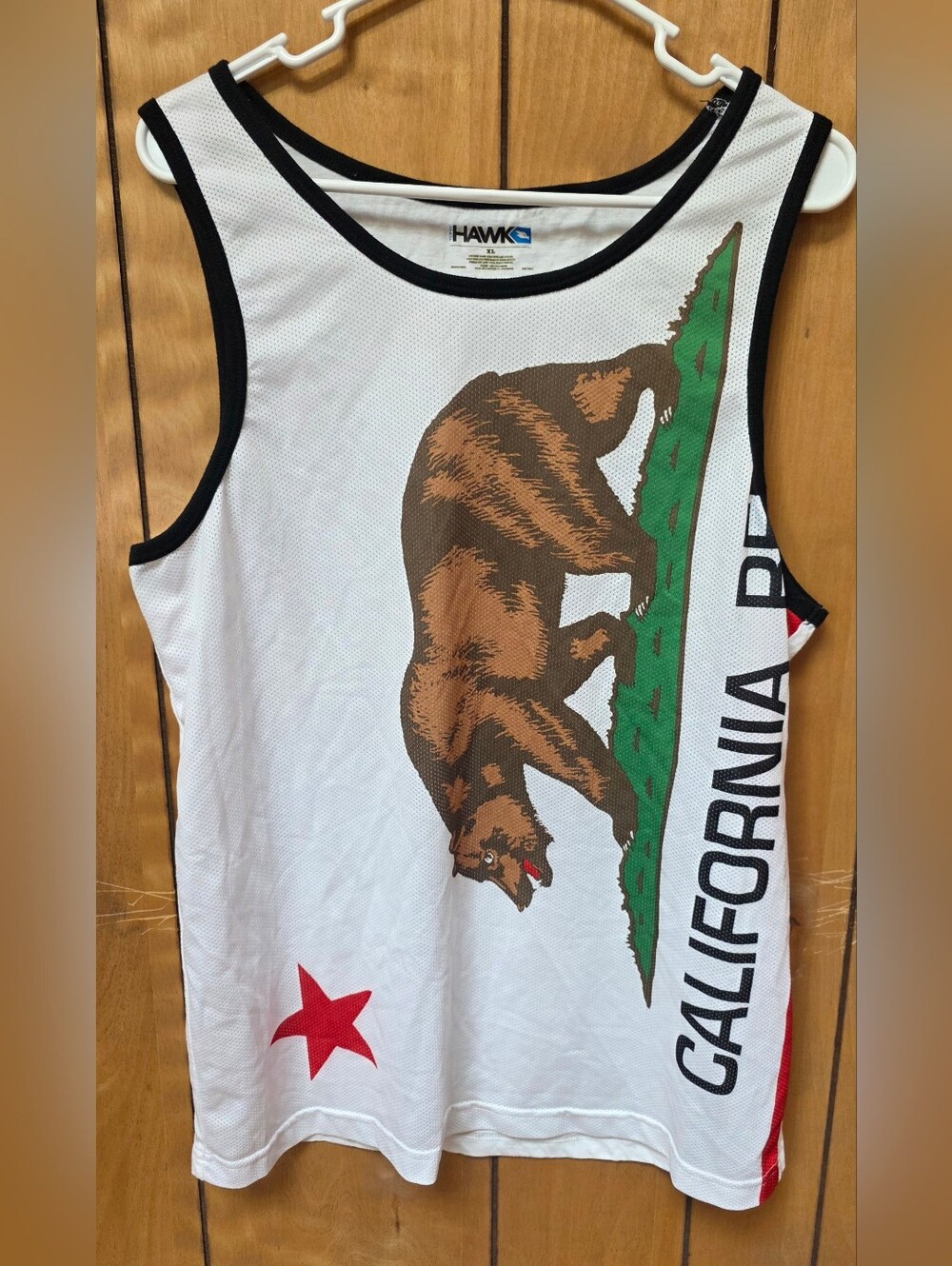 Tony Hawk White Tank Top with California Bear- Size XL